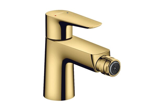 Baterie Hansgrohe Talis E bidetová, s výpustí, s táhlem, zlatá lesk, 71720990