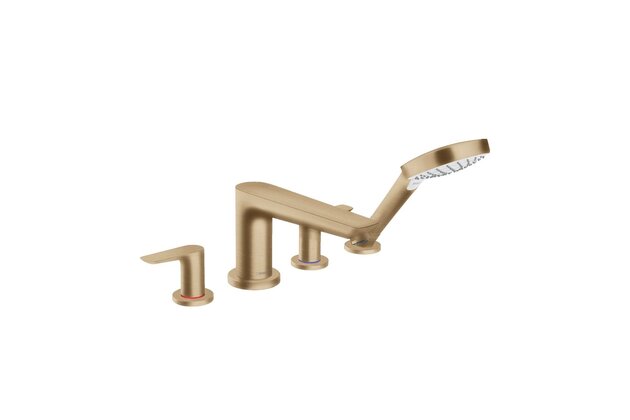 Vanová souprava Hansgrohe Talis E 4otvorová, na okraj vany, bez tělesa, bronz kartáčovaný, 71748140