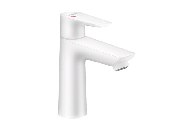Baterie Hansgrohe Talis E umyvadlová, CoolStart, s odtokovou soupravou, s táhlem, bílá mat, 71713700