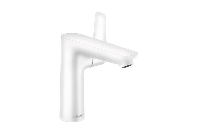 Baterie Hansgrohe Talis E umyvadlová, s výpustí, s táhlem, bílá mat, 71754700