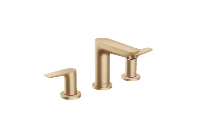 Baterie Hansgrohe Talis E umyvadlová, 3otvorová, s výpustí, s táhlem, bronz kartáčovaný, 71733140