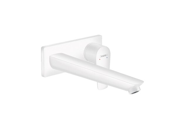 Baterie Hansgrohe Talis E umyvadlová podomítková, s výpustí, bílá mat, 71734700