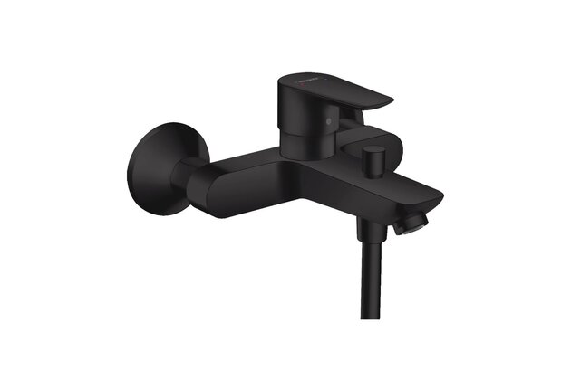 Baterie Hansgrohe Talis E vanová nástěnná, černá mat, 71740670