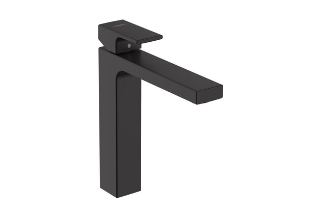 Baterie Hansgrohe Vernis Shape umyvadlová, vysoká, s výpustí, černá mat, 71562670