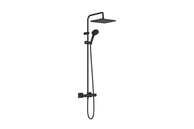 Sprchová souprava Hansgrohe Vernis Shape termostatická, Showerpipe 240, černá mat, 26427670