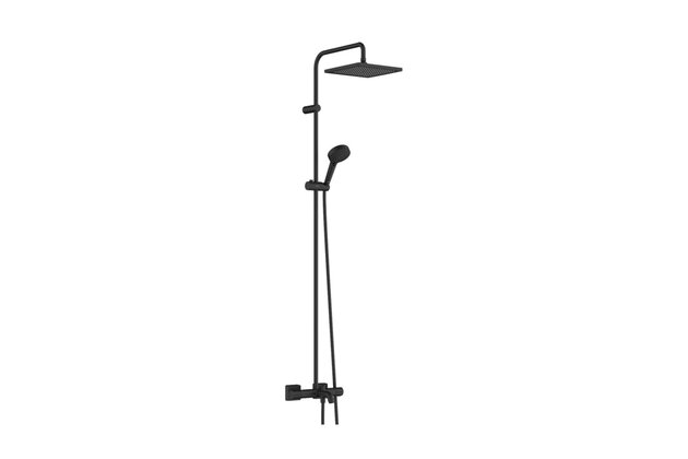 Sprchová souprava Hansgrohe Vernis Shape termostatická, Showerpipe 240, 2 proudy, černá mat, 26900670