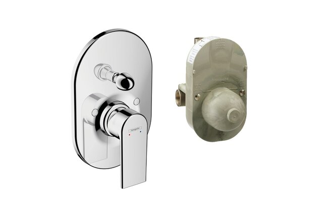 Baterie Hansgrohe Vernis Shape sprchová podomítková, s tělesem, chrom, 71472000