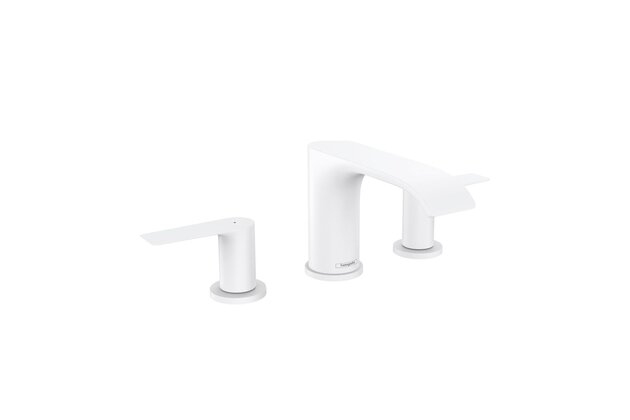 Baterie Hansgrohe Vivenis umyvadlová, 3otvorová, s odtokovou soupravou, s táhlem, bílá mat, 75033700