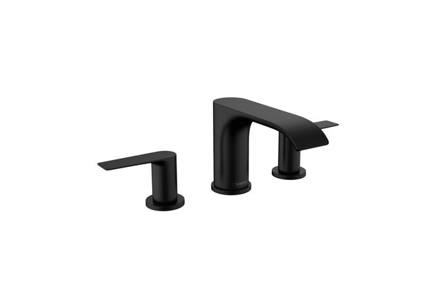 Baterie Hansgrohe Vivenis umyvadlová, 3otvorová, s odtokovou soupravou, s táhlem, černá mat, 75033670