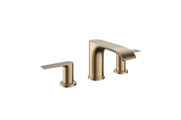 Baterie Hansgrohe Vivenis umyvadlová, 3otvorová, s odtokovou soupravou, s táhlem, bronz kartáčovaný, 75033140