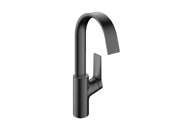 Baterie Hansgrohe Vivenis umyvadlová, otočná, bez odtoku, černý chrom kartáčovaný, 75032340