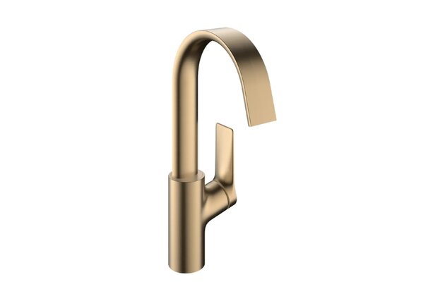 Baterie Hansgrohe Vivenis umyvadlová, otočná, s odtokovou soupravou, s táhlem, bronz kartáčovaný, 75030140