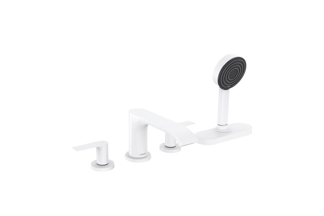Vanová souprava Hansgrohe Vivenis 4otvorová, na okraj vany, s tělesem, bílá mat, 75444700
