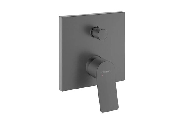 Baterie Hansgrohe Vivenis Páková sprchová podomítková, se zabudovanou bezpečnostní kombinací podle EN1717, bez tělesa, černý chrom kartáčovaný, 75416340