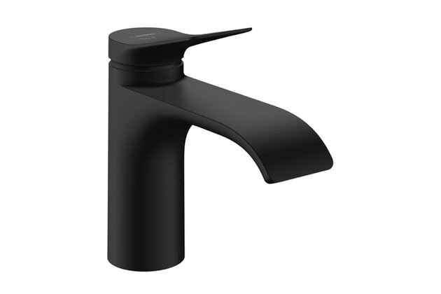 Baterie Hansgrohe Vivenis umyvadlová, CoolStart, s odtokovou soupravou, s táhlem, černá mat, 75014670