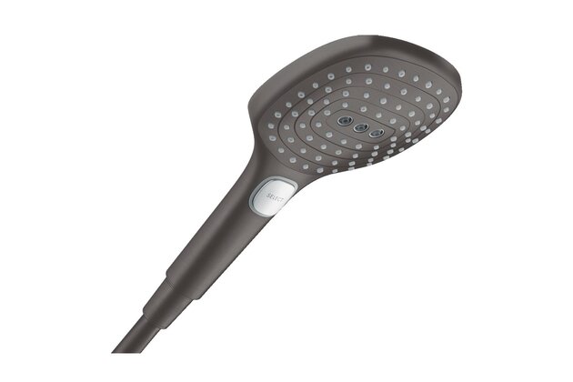 Ruční sprcha Hansgrohe Raindance Select E 3 jet, černý chrom kartáčovaný, 26520340