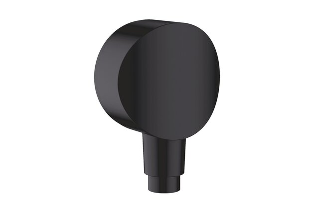 Nástěnné kolínko Hansgrohe FixFit se zpětným ventilem, černá mat, 26453670