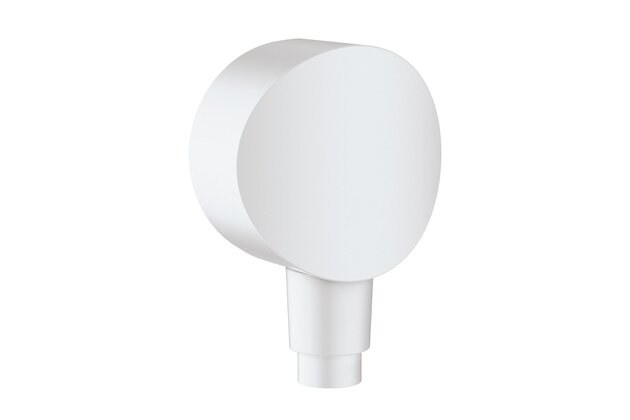 Nástěnné kolínko Hansgrohe FixFit se zpětným ventilem, bílá mat, 26453700