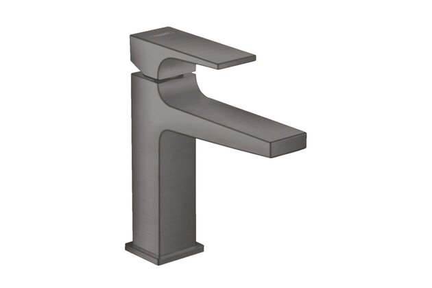 Baterie Hansgrohe Metropol stojánková umyvadlová, vyšší, s výpustí, černý chrom kartáčovaný, 32507340