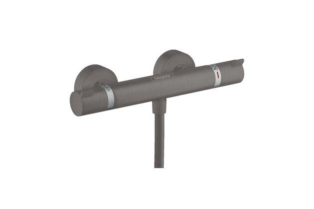 Baterie Hansgrohe Ecostat sprchová nástěnná, termostatická, černý chrom kartáčovaný, 13116340