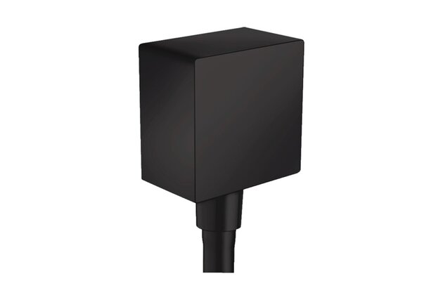 Vývod sprchy Hansgrohe FixFit square, černá mat, 26455670