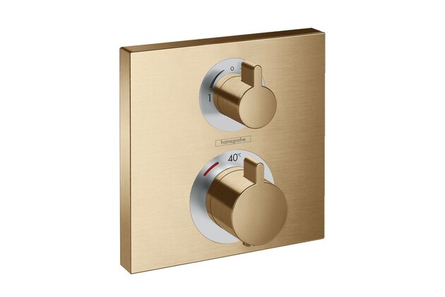Baterie Hansgrohe Ecostat Square sprchová podomítková, termostatická, bez tělesa, bronz kartáčovaný, 15714140