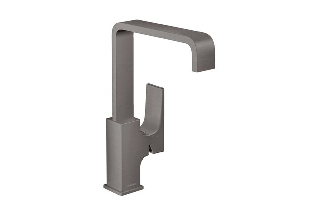 Baterie Hansgrohe Metropol umyvadlová stojánková, vysoká, s výpustí, černý chrom kartáčovaný, 32511340