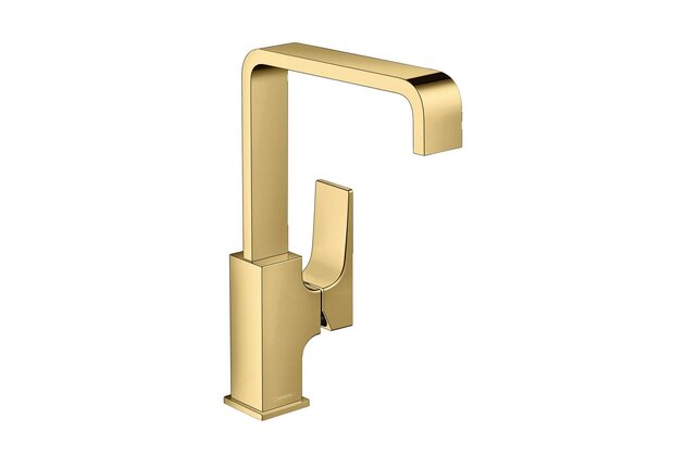 Baterie Hansgrohe Metropol umyvadlová stojánková, vysoká, s výpustí, zlatá lesk, 32511990