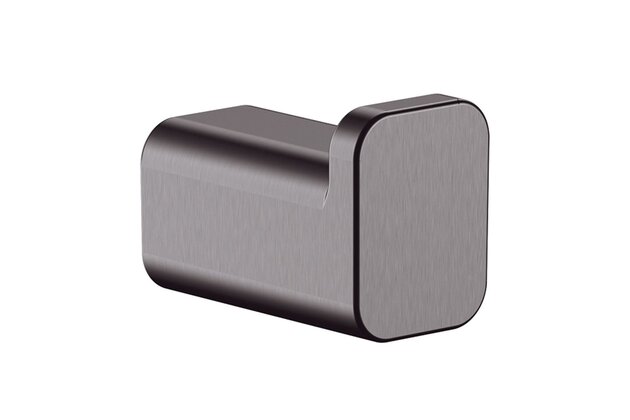 Háček Hansgrohe AddStoris jednoduchý, černý chrom kartáčovaný, 41742340