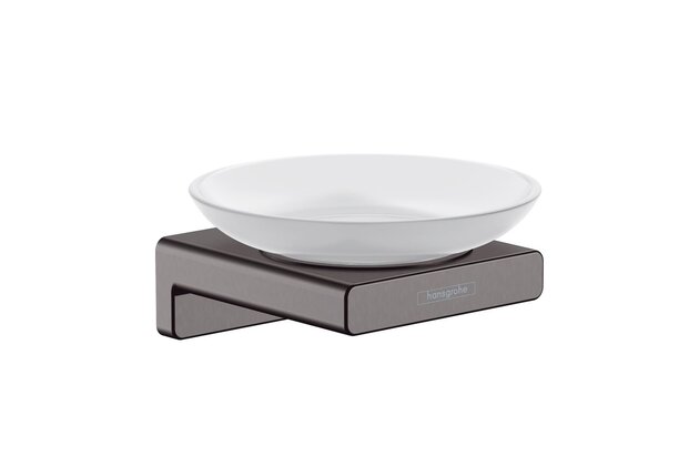 Mýdlenka Hansgrohe AddStoris, černý chrom kartáčovaný, 41746340