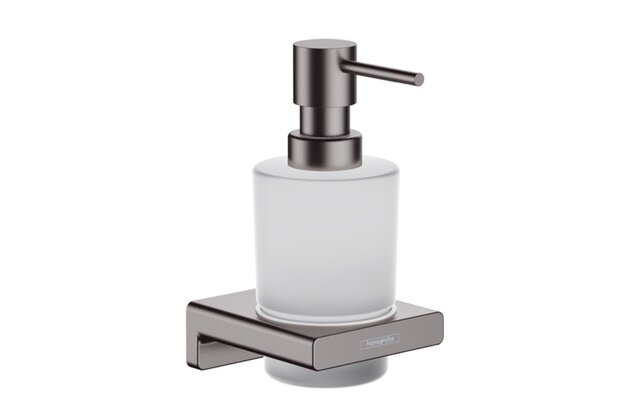Dávkovač tekutého mýdla Hansgrohe AddStoris, černý chrom kartáčovaný, 41745340