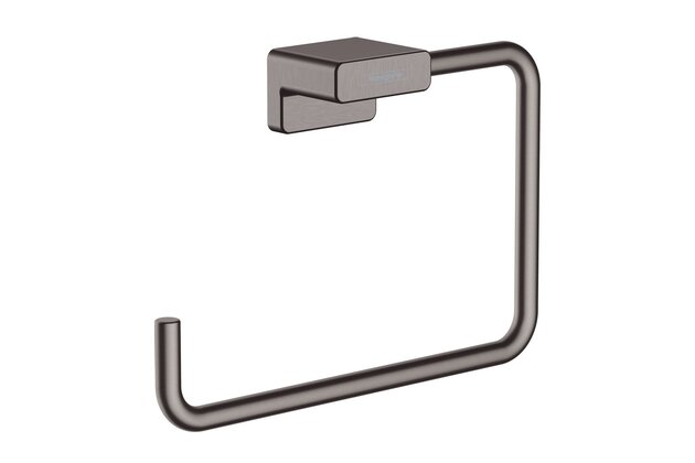 Držák ručníků Hansgrohe AddStoris kruh, černý chrom kartáčovaný, 41754340