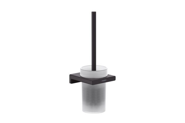 WC štětka Hansgrohe AddStoris s miskou, černá mat, 41752670