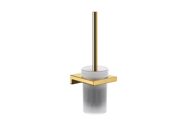WC štětka Hansgrohe AddStoris s miskou, zlatá lesk, 41752990