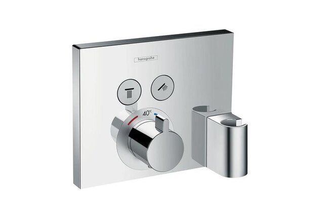 Baterie Hansgrohe Select sprchová podomítková, termostatická, 2cestná, bez tělesa, chrom, 15765000