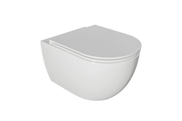 WC mísa Kielle Oudee závěsná, rimless, sedátko softclose, bílá, 30102001