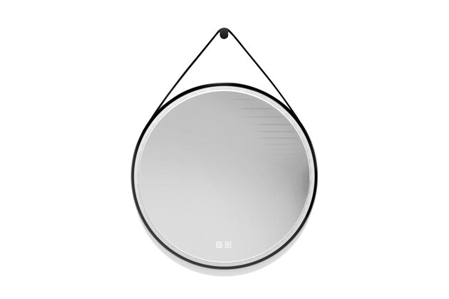 Zrcadlo Kielle Idolio průměr 59, LED osvětlení a vyhřívání, černá, 50324004