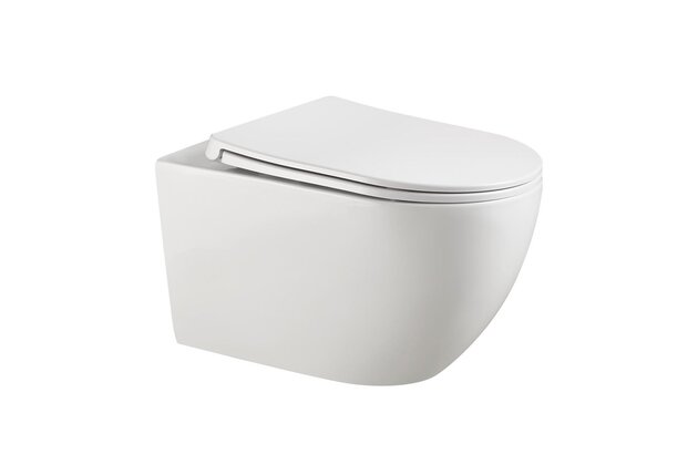 WC mísa Kielle Gaia závěsná, rimless, sedátko, bílá, 30115002