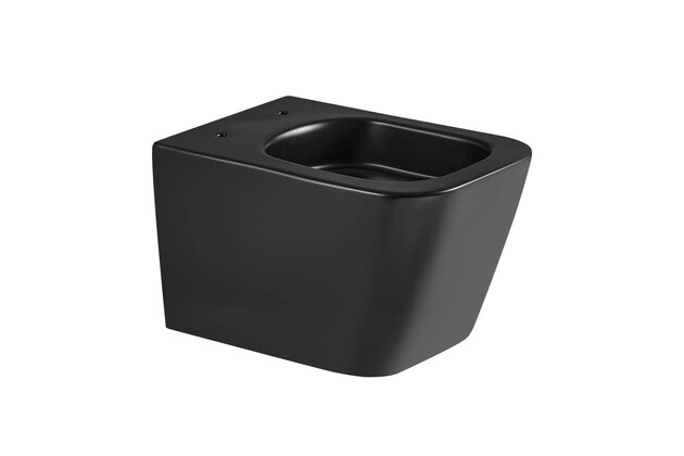 WC mísa Kielle Arkas závěsná, rimless+, vortex, černá mat, 30111014