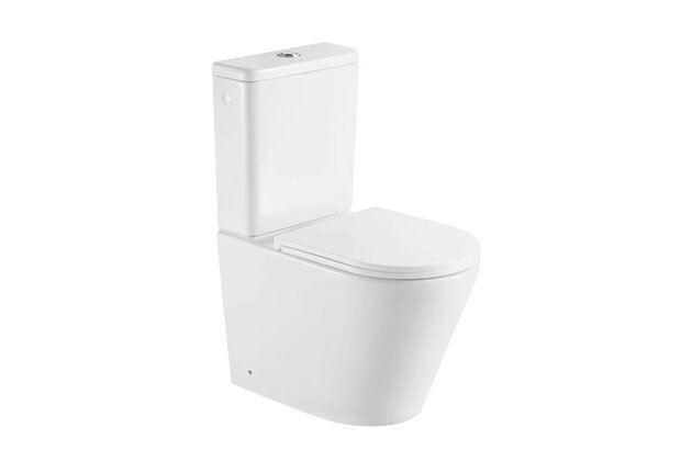 WC misa Kielle Nefia kombi, rimless, vortex, včetně nádržky a sedátka, bílá, 30227000