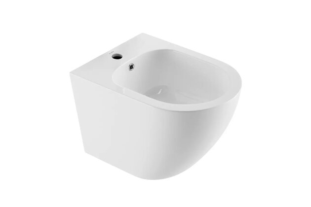 Bidet Kielle Oudee závěsný, s přepadem, s otvorem pro baterii, bílá, 30302010