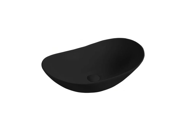 Umyvadlo Kielle Idolio na desku 59x36, černá mat, 30624604