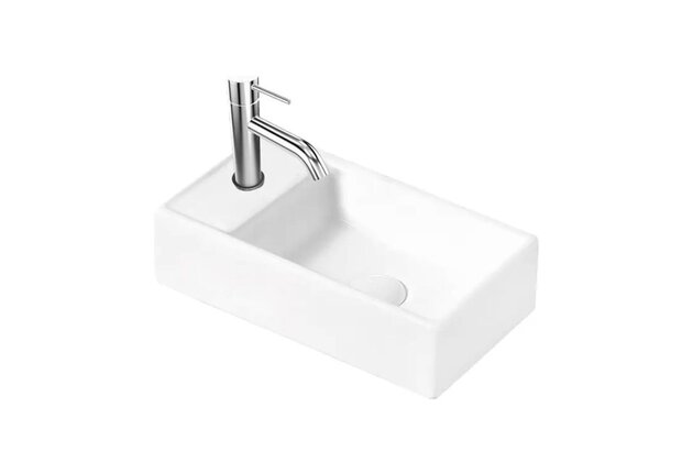 Umývátko Kielle Arkas I 42 závěsné, s otvorem vlevo, bez přepadu, bílá, 30611400L
