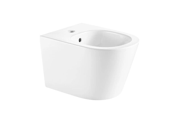 Bidet Kielle Nefia závěsný, s přepadem, s otvorem pro baterii, bílá, 30327000