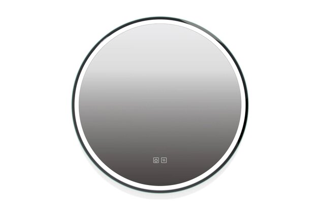 Zrcadlo Kielle Idolio průměr 80, LED osvětlení, vyhřívání, černá, 50324044