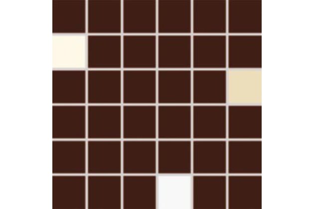 Mozaika Rako Concept Plus hnědá lesk rektifikovaná 30x30 WDM05009