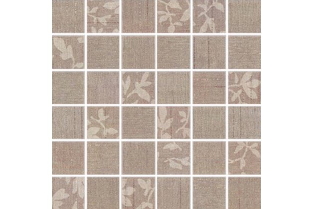 Mozaika Rako Textile hnědá mat rektifikovaná 30x30 WDM05103