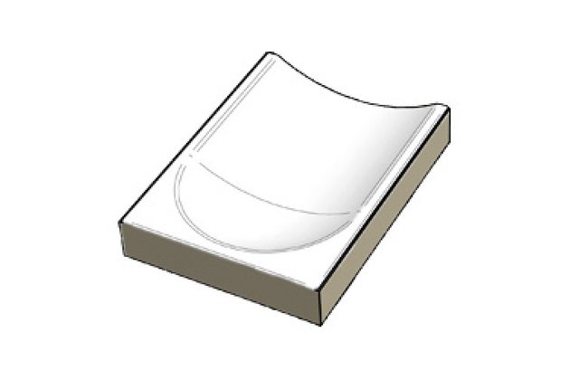 Odtokový kanál Rako Pool koncový díl bílá mat 15x20 XPE58023