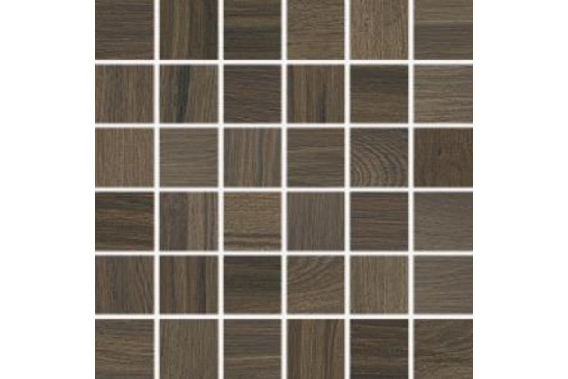 Mozaika Rako Board tmavě hnědá mat rektifikovaná 30x30 DDM06144