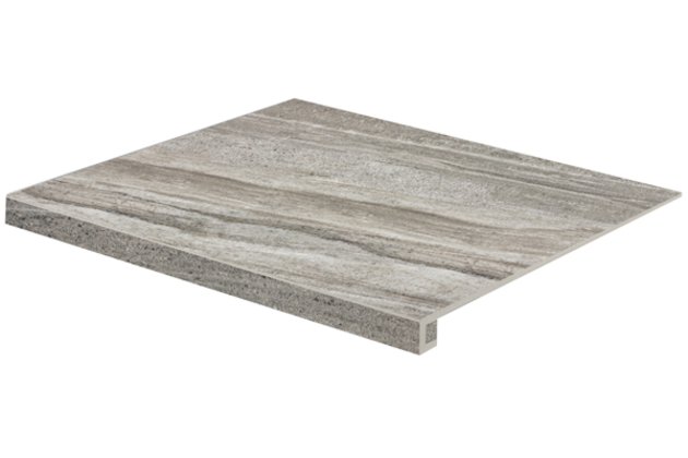 Tvarovka schodová Rako Random tmavě šedá mat rektifikovaná 53x60 DCF65679